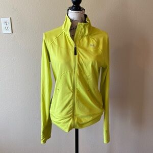 Highlighter colored Under Armour  zip up track jacket